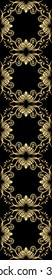 Seamless dark border with golden ornament. Vector