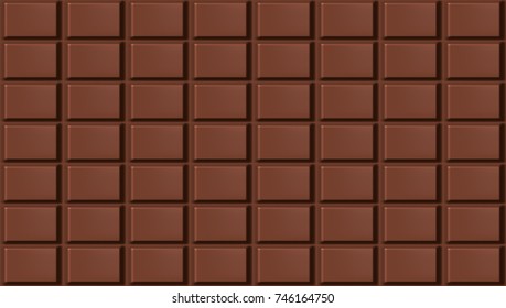 Seamless Dark Chocolate Bar Pattern Background. EPS10 Vector