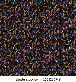 Seamless Dark Colored Triangle Abstract Vector Pattern