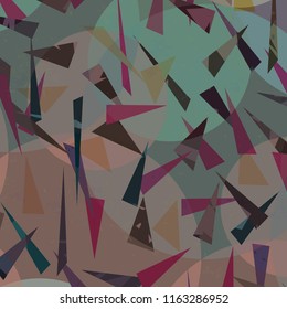 Seamless Dark Colored Triangle Abstract Vector Pattern