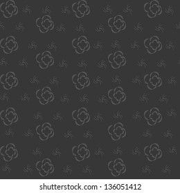 Seamless Dark Fabric Vector Pattern, Texture