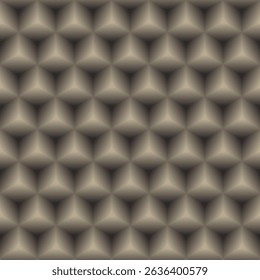 Patrón geométrico oscuro sin costuras con un efecto de degradado metálico. Moderna textura abstracta de estilo 3D adecuada para fondos, Fondos de pantalla y proyectos de diseño digital.