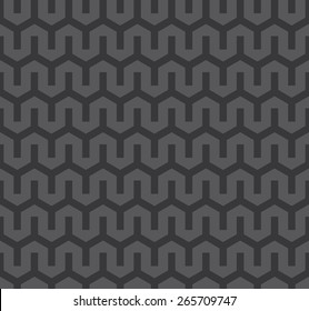 Seamless dark gray fancy zigzag pattern vector