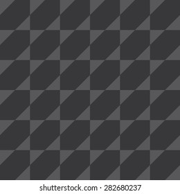 Seamless dark gray op art square triangles illusion pattern vector