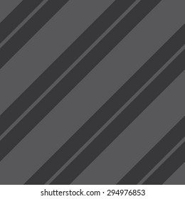 Seamless dark gray perfect diagonal stripes textile fabric pattern vector