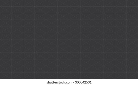 Seamless dark gray slim isometric rectangular grid pattern vector
