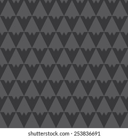 Seamless dark gray vintage art deco diamond pattern vector