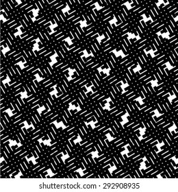 Seamless dark gray woven pattern vector