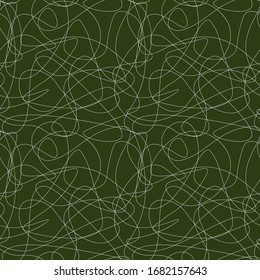 seamless dark green abstract background with white lines