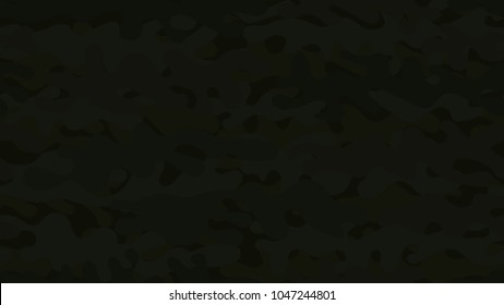 Seamless dark green camouflage pattern. Repeating military clothing texture.