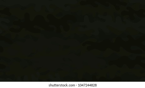 Seamless dark green camouflage pattern. Repeating military clothing texture.