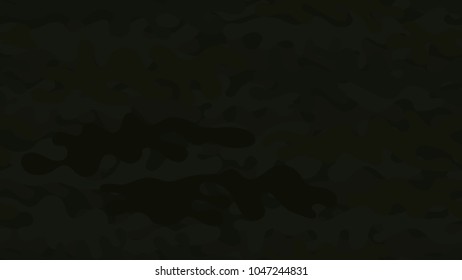 Seamless dark green camouflage pattern. Repeating military clothing texture.