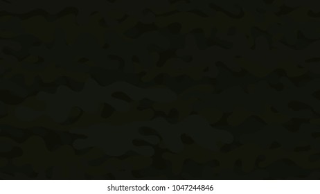 Seamless dark green camouflage pattern. Repeating military clothing texture.