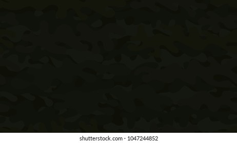 Seamless dark green camouflage pattern. Repeating military clothing texture.