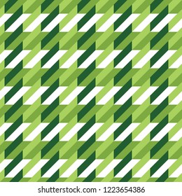 Seamless dark green and white vintage stitched houndstooth pattern vector