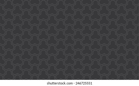 Seamless dark grey trident isometric pattern vector