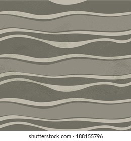 Seamless dark grungy vintage pattern with waves