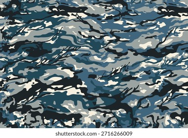 padrão de camuflagem da marinha escura sem costura para vestuário de caça
