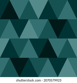 Seamless dark pattern of triangles in different shades. Vector drawing.
