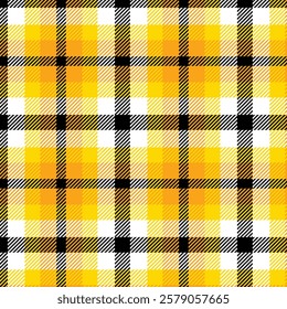 Seamless Dark Plaid in Bumblebee Color Palette