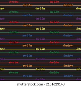 Seamless dark rainbow pattern Love is Love Collection