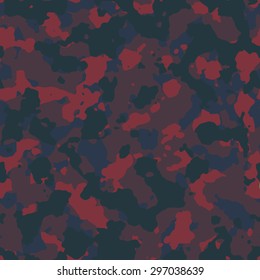 Seamless dark red and blue fashion camouflage pattern vector