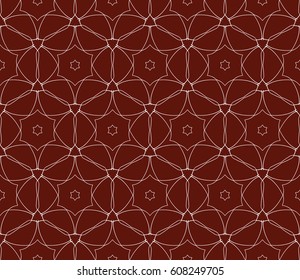 Seamless dark red and silver color floral pattern. vector illustration. For design, wallpaper, background fills, fill, card, banner, flyer. Ethnic ornament