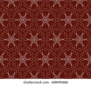 Seamless dark red and silver color floral pattern. vector illustration. For design, wallpaper, background fills, fill, card, banner, flyer. Ethnic ornament