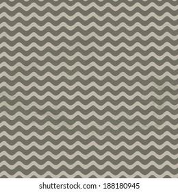 Seamless dark vintage horizontal small smooth waves pattern on grange paper