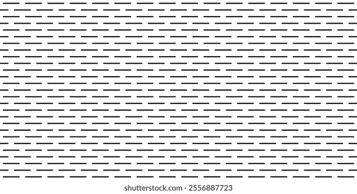 Seamless dashed line pattern. Black and white geometric background.