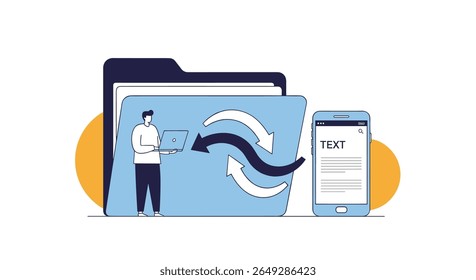 Seamless Data Synchronization Between Computer Folders and Mobile Devices for Efficient Workflow Management