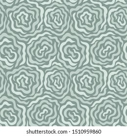 Seamless dazzle vector pattern khaki with roses, camouflage. Geometrical texture modern cute background.