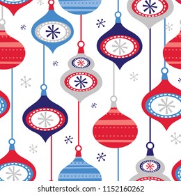 Seamless decoration Christmas baubles design