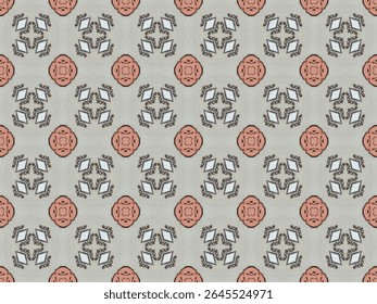 Seamless Decoration Template Digital Graphic Symmetric Perspective Interior Geometric Design Tile Luxury Texture Endless Textile Visual Cloth Fabric Wallpaper Art Shape Fashion Background Pattern.