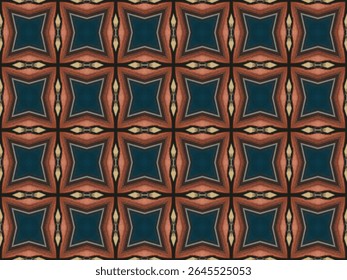 Modelo de Decoração Sem Costura Gráfico Digital Perspectiva Simétrica Interior Geométrica Design Têxtil Luxo Textura Tecido Têxtil Sem Fim Visual Pano Papel de Parede Arte Forma Moda Padrão de Fundo.