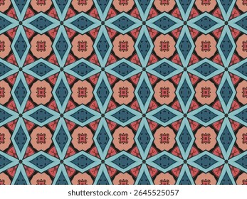 Modelo de Decoração Sem Costura Gráfico Digital Perspectiva Simétrica Interior Geométrica Design Têxtil Luxo Textura Tecido Têxtil Sem Fim Visual Pano Papel de Parede Arte Forma Moda Padrão de Fundo.