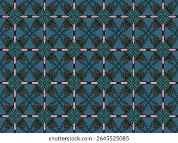 Modelo de Decoração Sem Costura Gráfico Digital Perspectiva Simétrica Interior Geométrica Design Têxtil Luxo Textura Tecido Têxtil Sem Fim Visual Pano Papel de Parede Arte Forma Moda Padrão de Fundo.