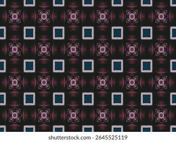Modelo de Decoração Sem Costura Gráfico Digital Perspectiva Simétrica Interior Geométrica Design Têxtil Luxo Textura Tecido Têxtil Sem Fim Visual Pano Papel de Parede Arte Forma Moda Padrão de Fundo.