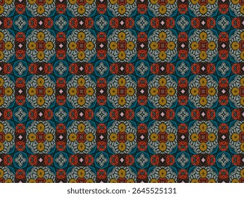 Seamless Decoration Template Digital Graphic Symmetric Perspective Interior Geometric Design Tile Luxury Texture Endless Textile Visual Cloth Fabric Wallpaper Art Shape Fashion Background Pattern.