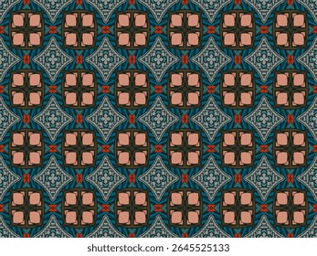 Modelo de Decoração Sem Costura Gráfico Digital Perspectiva Simétrica Interior Geométrica Design Têxtil Luxo Textura Tecido Têxtil Sem Fim Visual Pano Papel de Parede Arte Forma Moda Padrão de Fundo.