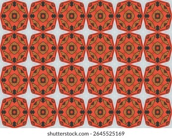 Seamless Decoration Template Digital Graphic Symmetric Perspective Interior Geometric Design Tile Luxury Texture Endless Textile Visual Cloth Fabric Wallpaper Art Shape Fashion Background Pattern.