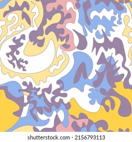 Seamless decorative artwork with unique wave pattern