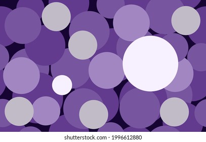 Fondo decorativo impecable con círculos púrpura