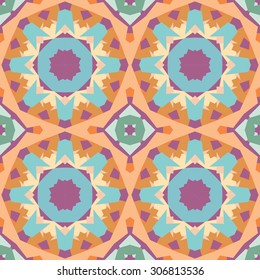 Seamless decorative background with colored mosaic