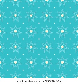 Seamless decorative background with dots and stars