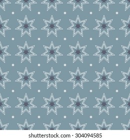 Seamless decorative background with dots and stars