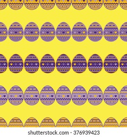 Seamless decorative background with Easter eggs. Print. Cloth design, wallpaper.