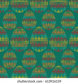 Seamless decorative background with Easter eggs. Print. Cloth design, wallpaper.