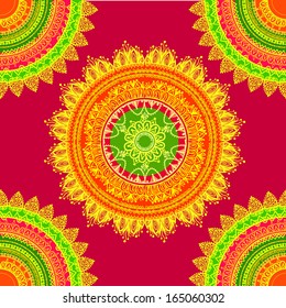 seamless decorative background, seamless ethnic background.  background in ethnic style, African ornament, Indian ornament, circular background  in ethnic style
