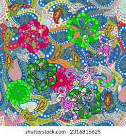 
fondo decorativo impecable, flor mandala. Flor. ilustración vectorial de colores agradables
